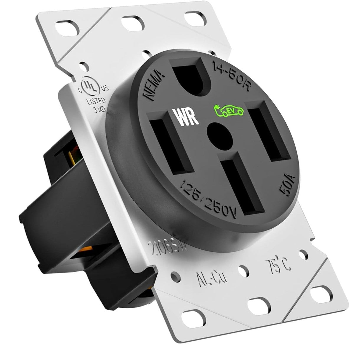 50 Amp EV Charging Receptacle/Outlet, Heavy Duty