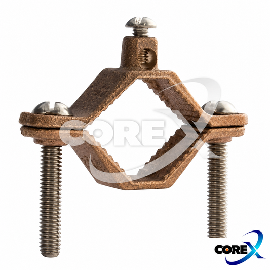 COREX Bronze Water Pipe Grounding & Bonding Clamp – Multiple Sizes