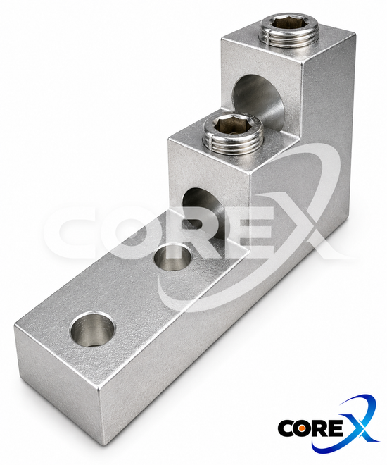 COREX Stacked 2-Barrel Mechanical Lug – 2-Hole, 1/2" Holes, 1-3/4" Spacing, 750 MCM